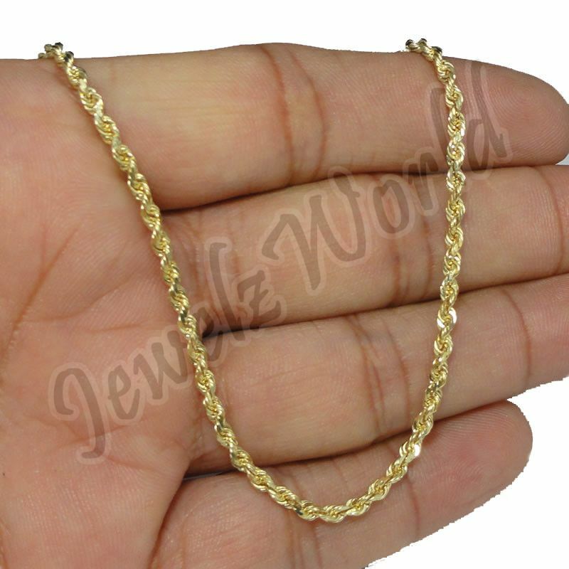 10K Yellow Gold Last Supper Jesus Charm Pendant With 2mm Rope Chain Necklace Set