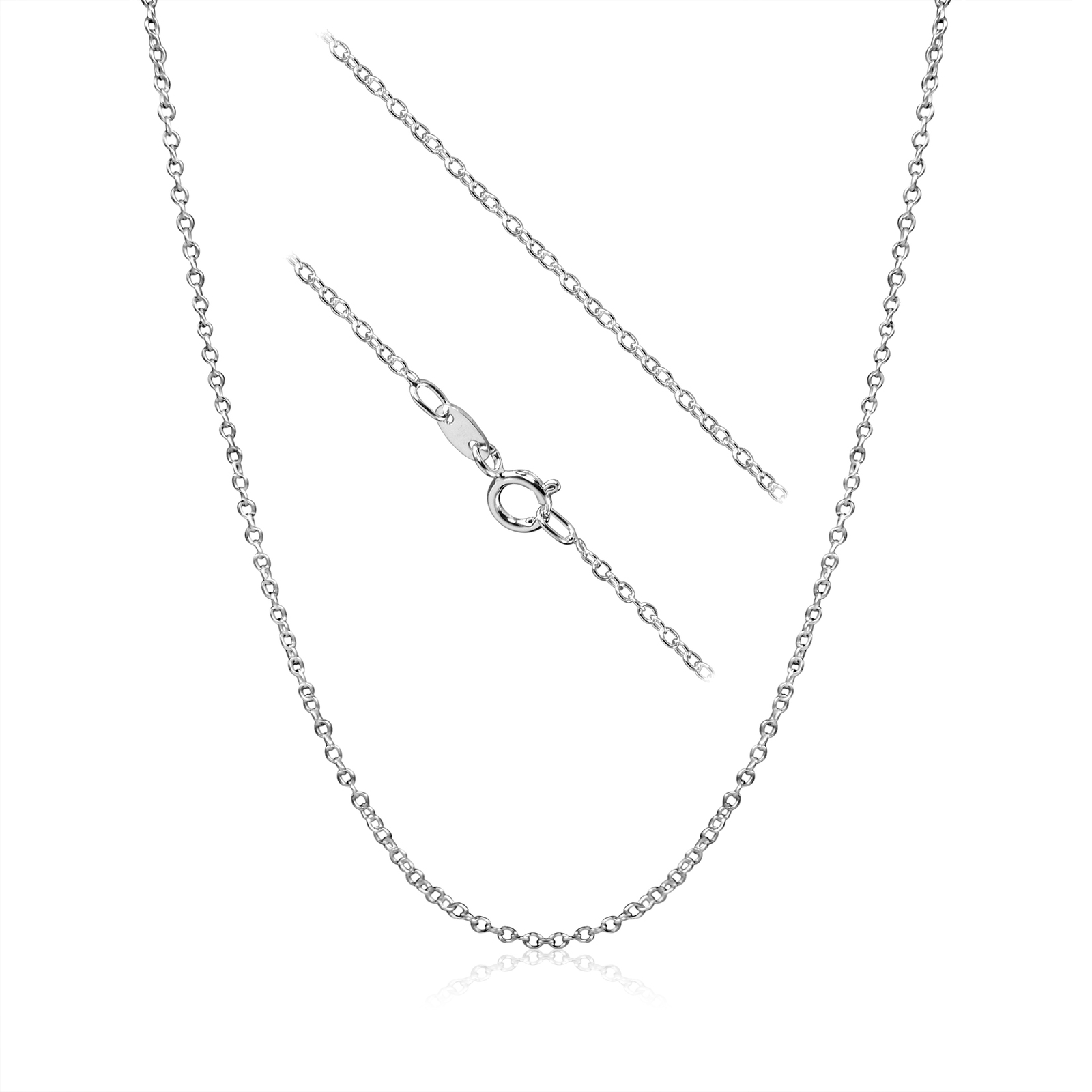 Solid .925 Sterling Silver 1.5mm Cable Chain Necklace 12 – 36 inches!