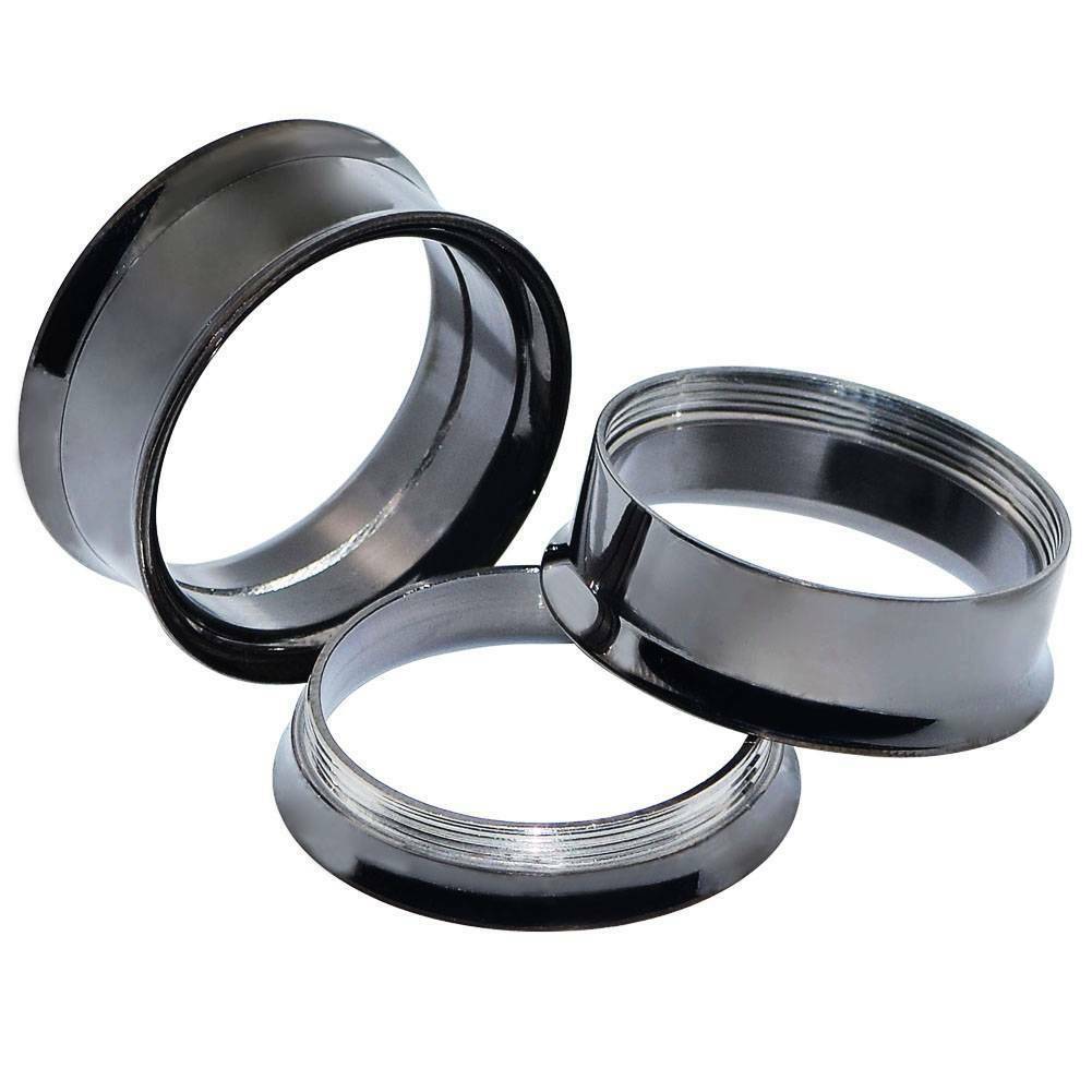 2PCS Stainless Steel Ear Tunnels Screw Ear Gauges Double Flare Ear Plugs 2G-3/4″
