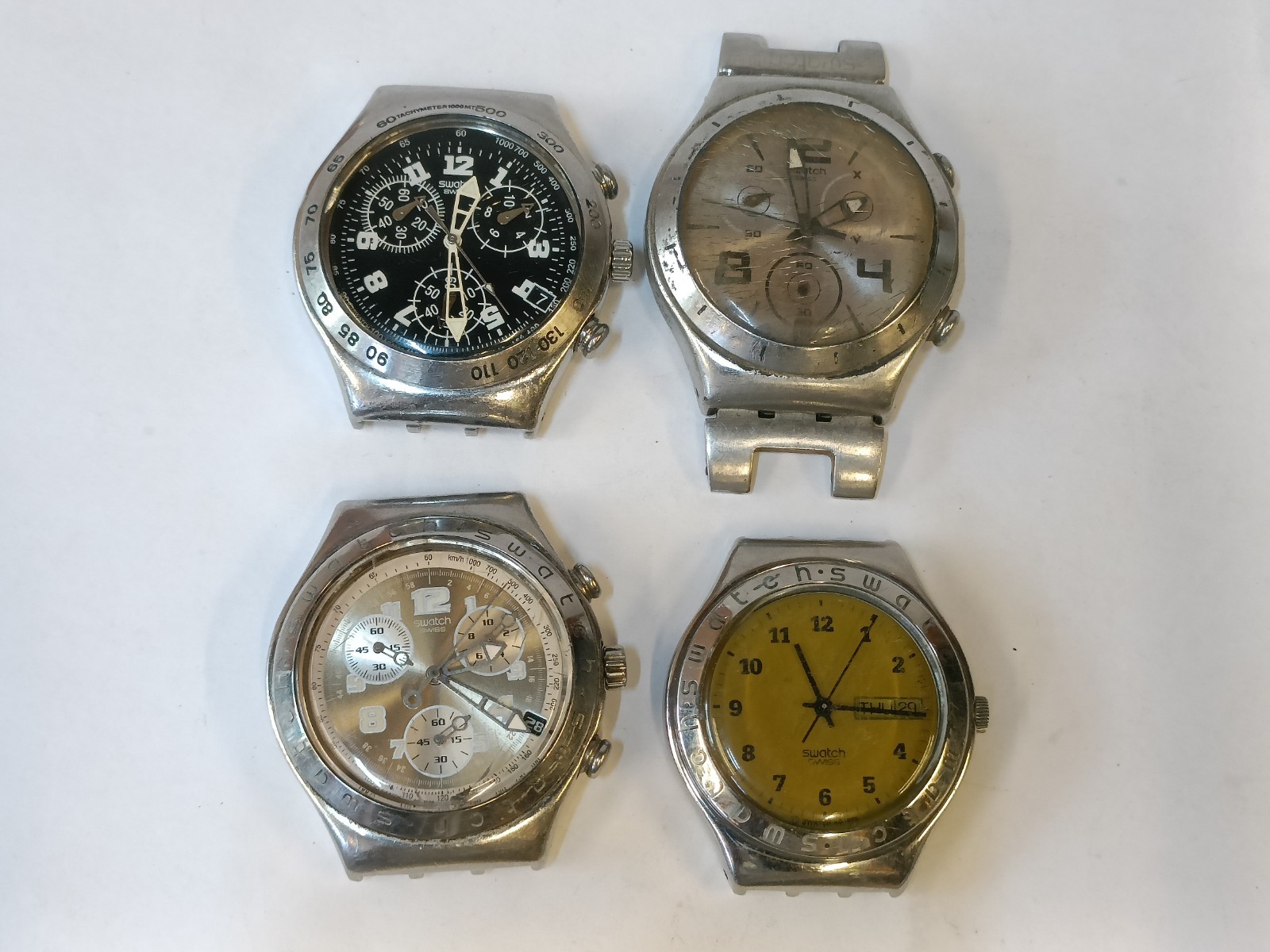 NOT WORKING REPAIR SPARE PARTS PURPOSE SWATCH QUARTZ 4 PIECE LOTT SWISS