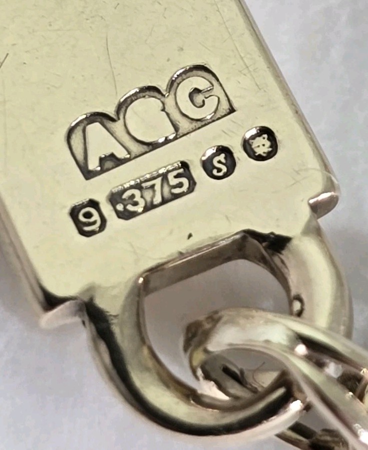 9ct Solid Yellow Gold ID ( Identification ) Bracelet. London 1973. By A G C .