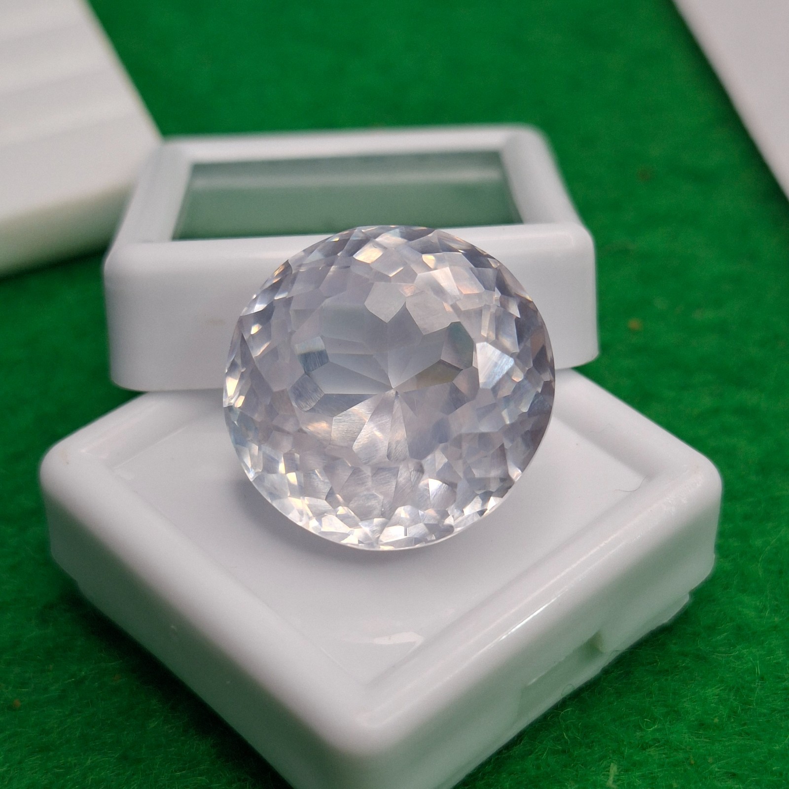 Zircon 51-53 Ct Real Certified AAA White Round Cut Natural Loose Gemstone GB097