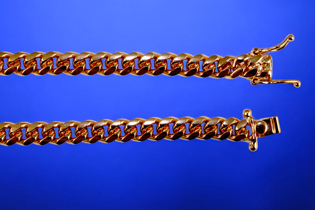 10K Rose Gold SOLID Miami Cuban Necklace Bracelet Chain Real 2mm-6mm 7″-30″