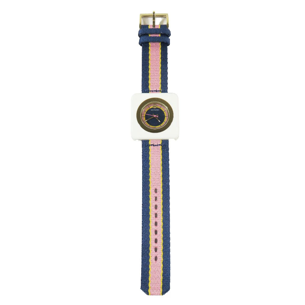 Used Excellent Condition Tory Burch The Izzie Nylon Strap Watch Quartz Watch TBW