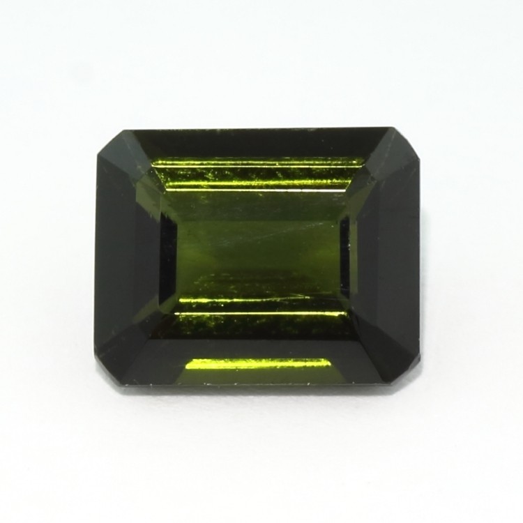 GREEN TOURMALINE 12 x 10 MM EMERALD CUT ALL NATURAL