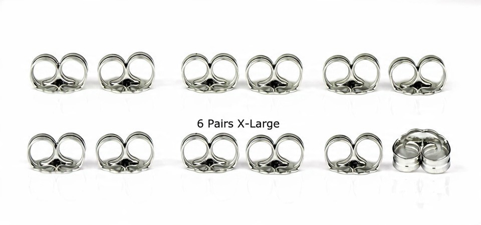14k Yellow or White Gold Push Back Earring Butterfly Backing by 1,2,3,6,10 Pairs