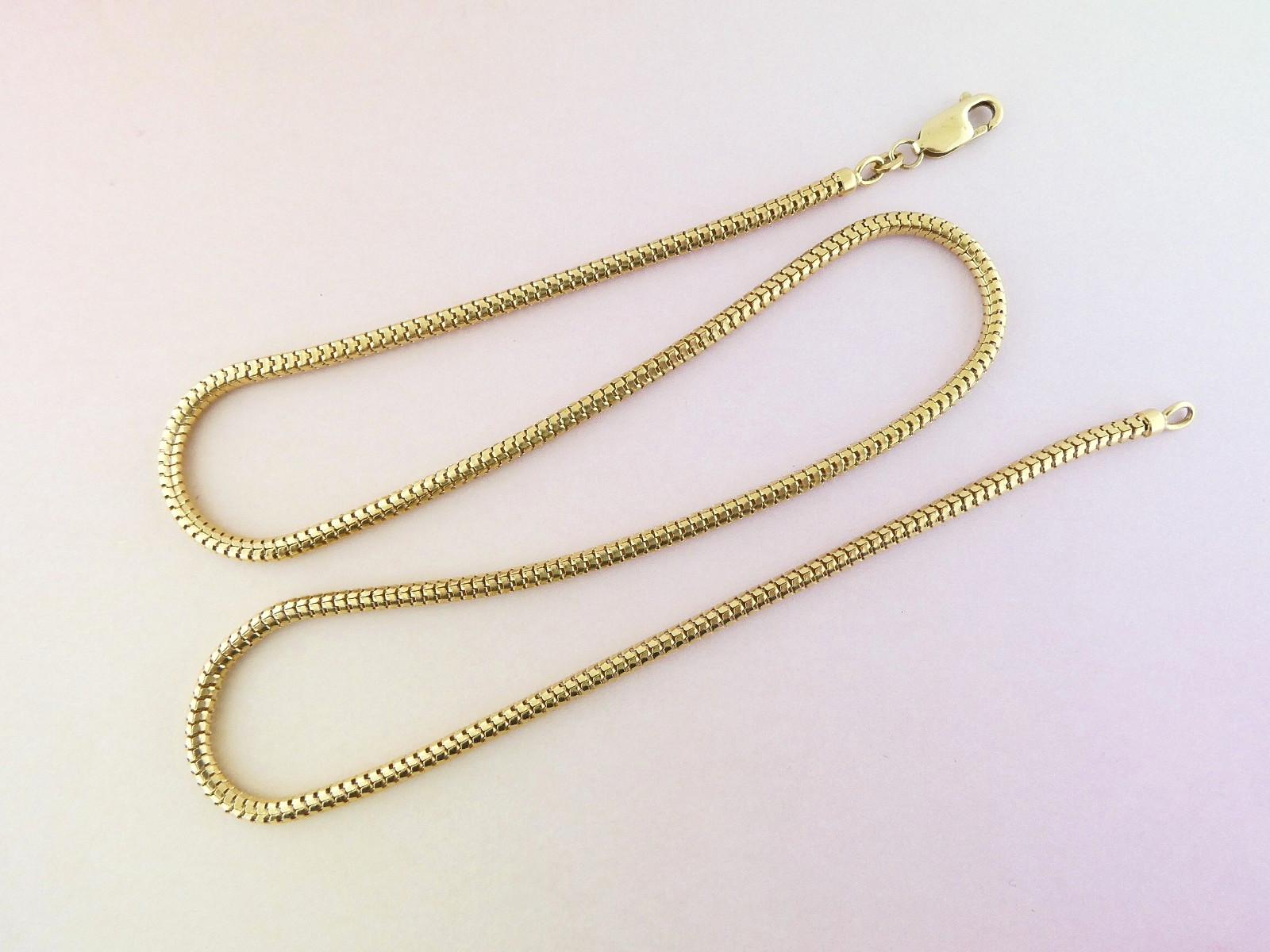 Estate Italian UnoAerre 18K Yellow Gold 21.25″ 3mm Snake Chain Necklace | 17.5g