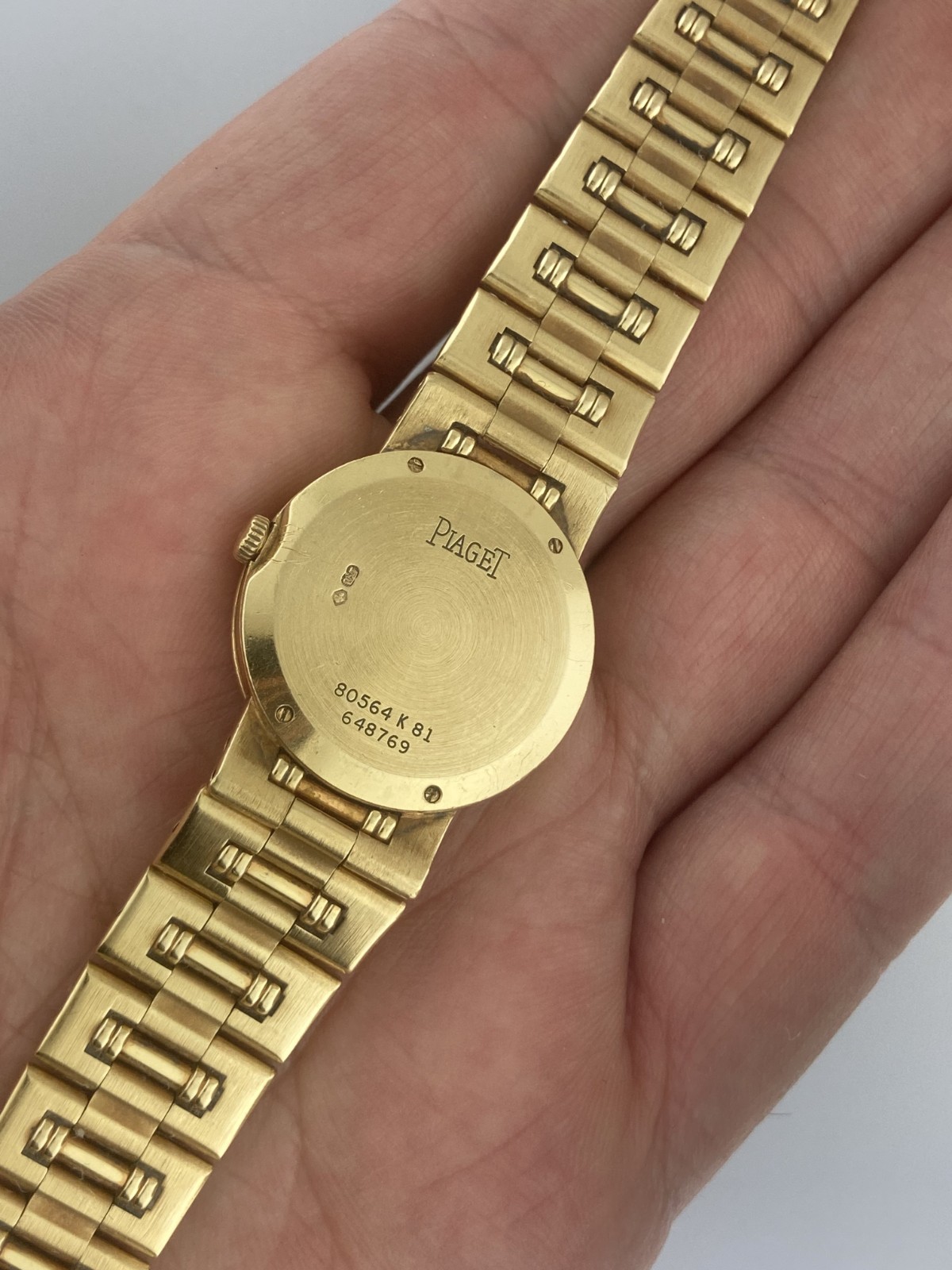 Piaget 23mm Dancer 80564 18k Solid Yellow Gold Diamond Dial Bezel Quartz Polo