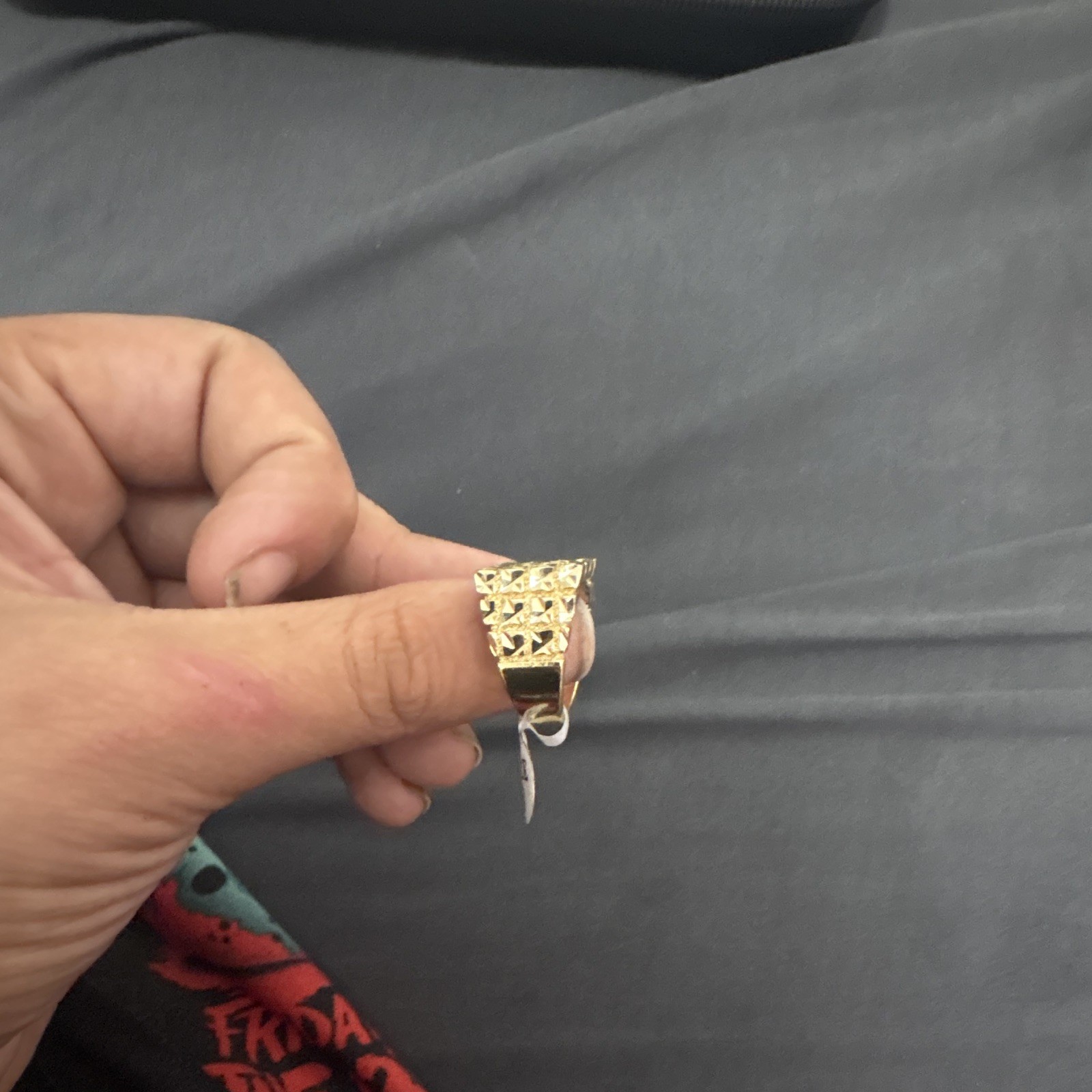 GOLD DIPPED nugget ring size 8