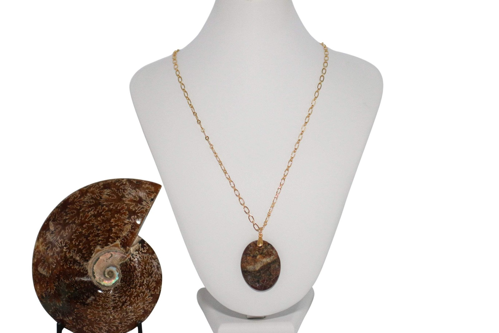 Jasper Gemstone 22″ Necklace