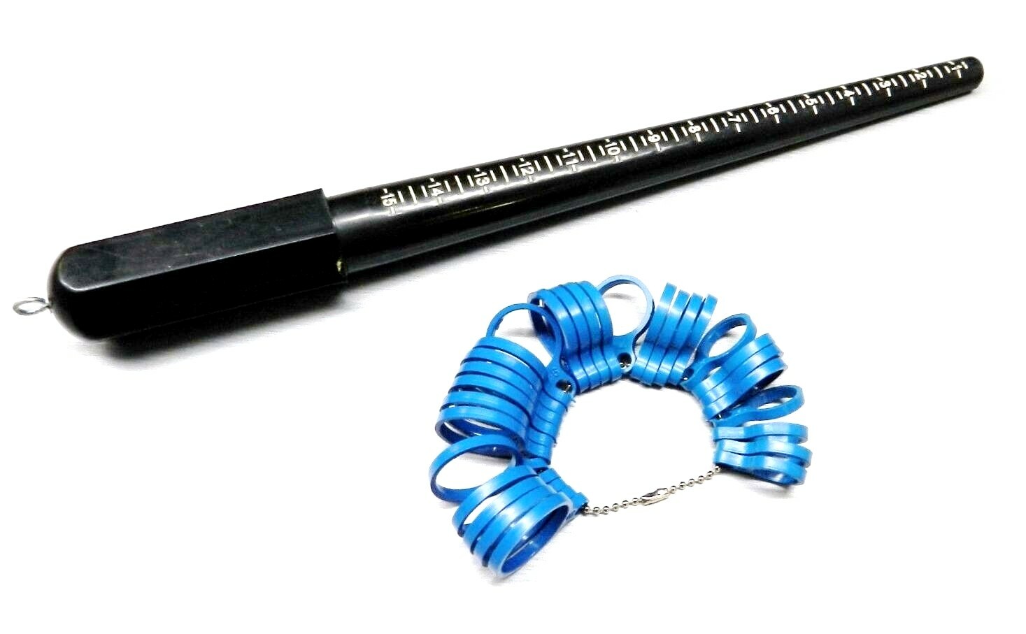 Ring Mandrel Size Stick & Finger Size Measuring Gauge 1-15 Plastic Jewelry Set
