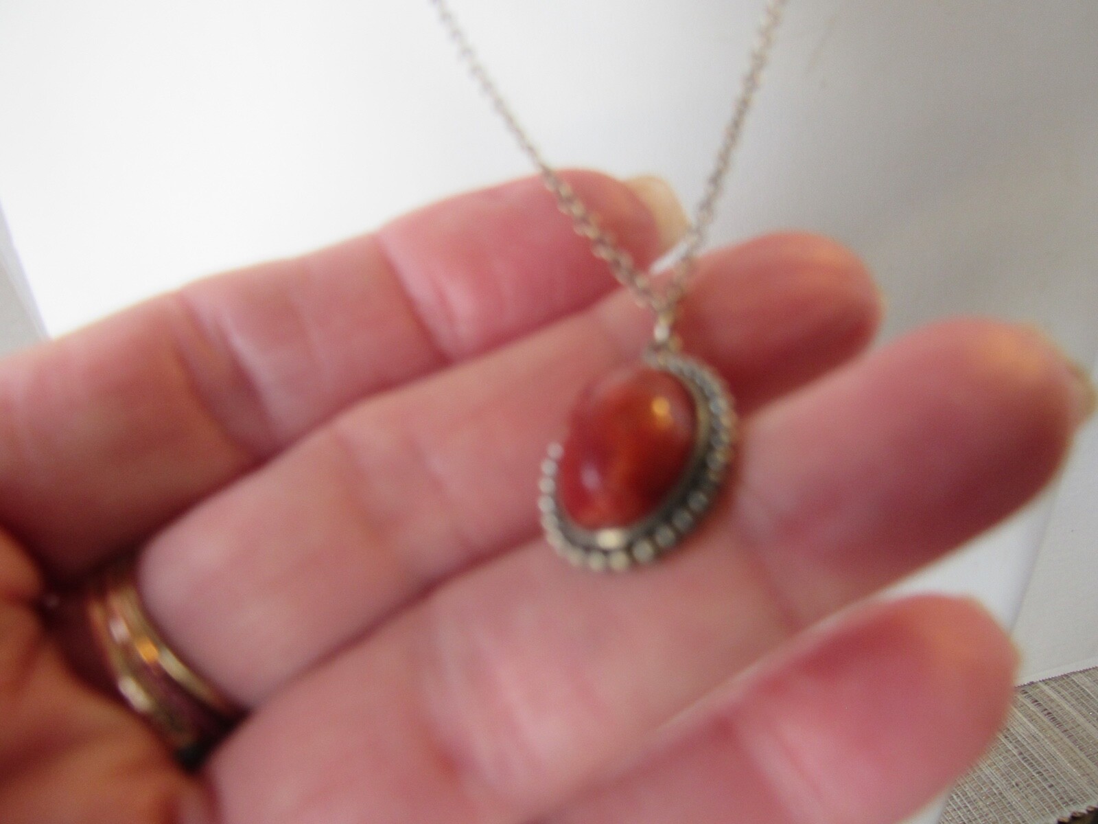 Silpada Sterling Silver Red Sponge Coral Pendant Necklace N2342