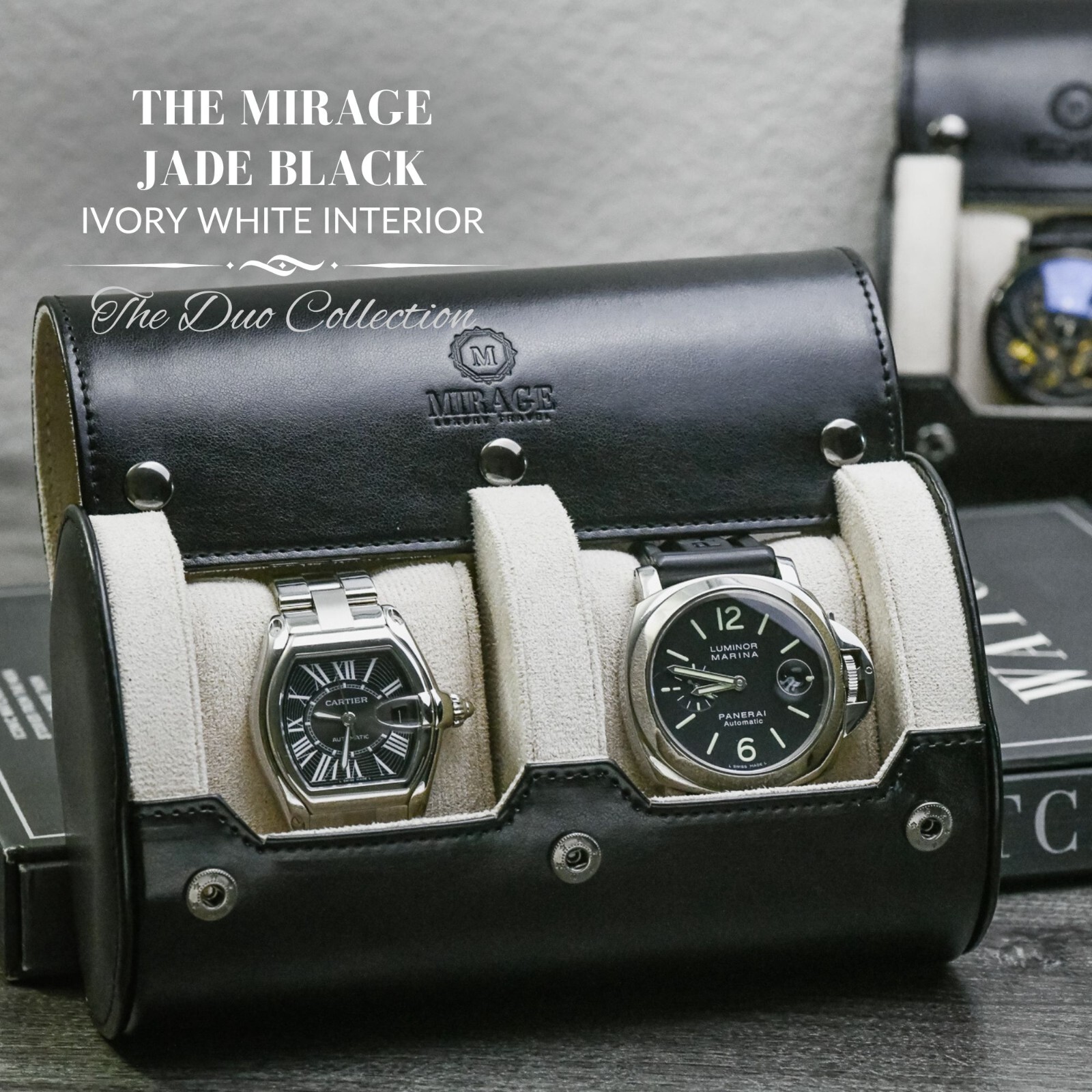 Watch Travel Case For Men – Mirage Watch Roll Leather (VARIATIONS) Best Gift