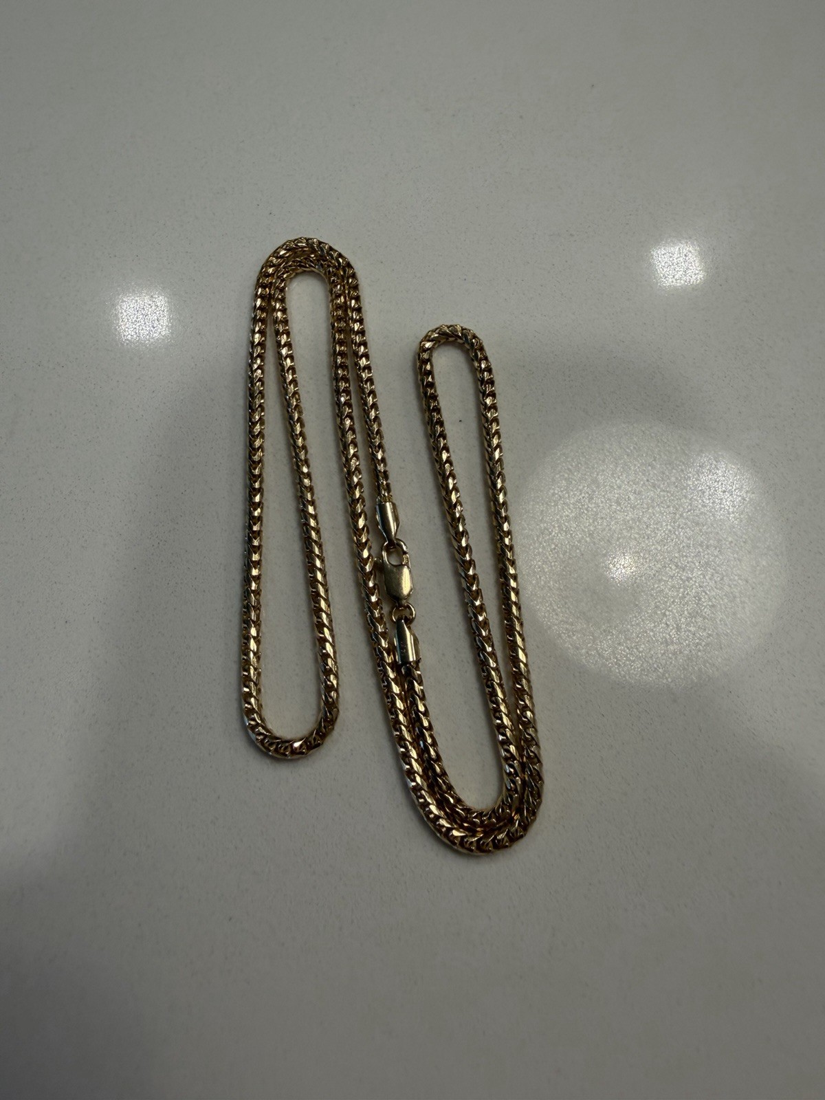 14K Solid Yellow Gold Diamond-Cut Franco Chain – 2.5mm – 20” – 18.8g