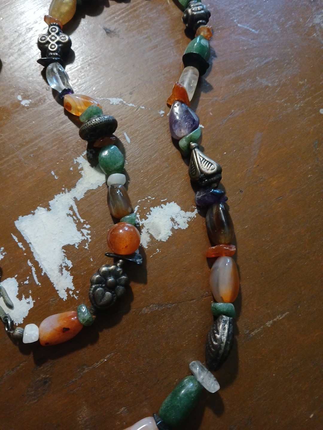 vintage Indian agate bohemian-style statement necklace 1970s To 1980s