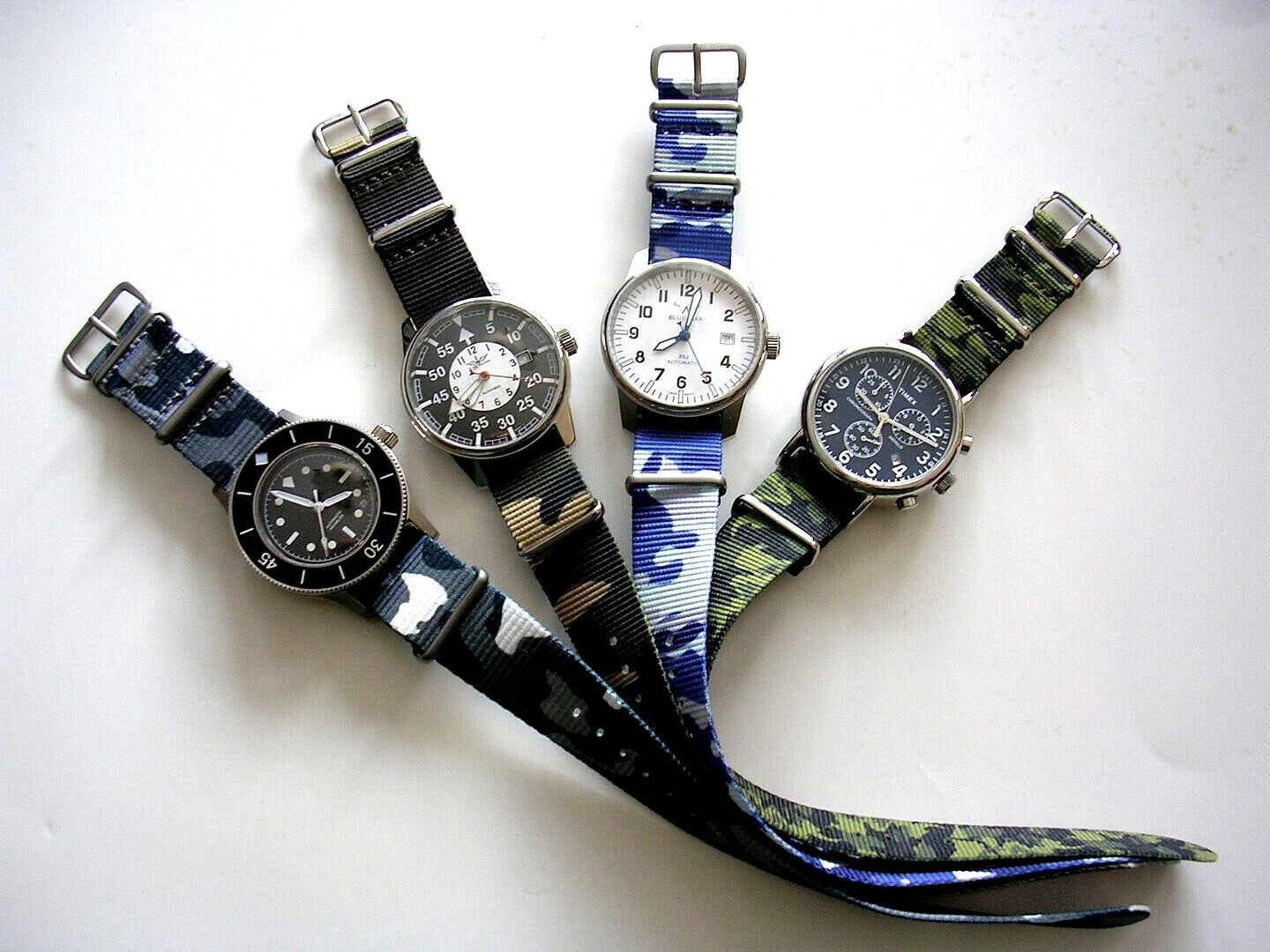 NATO ® CAMO Ballistic nylon G10 watchband Military strap RAF stitched IW SUISSE