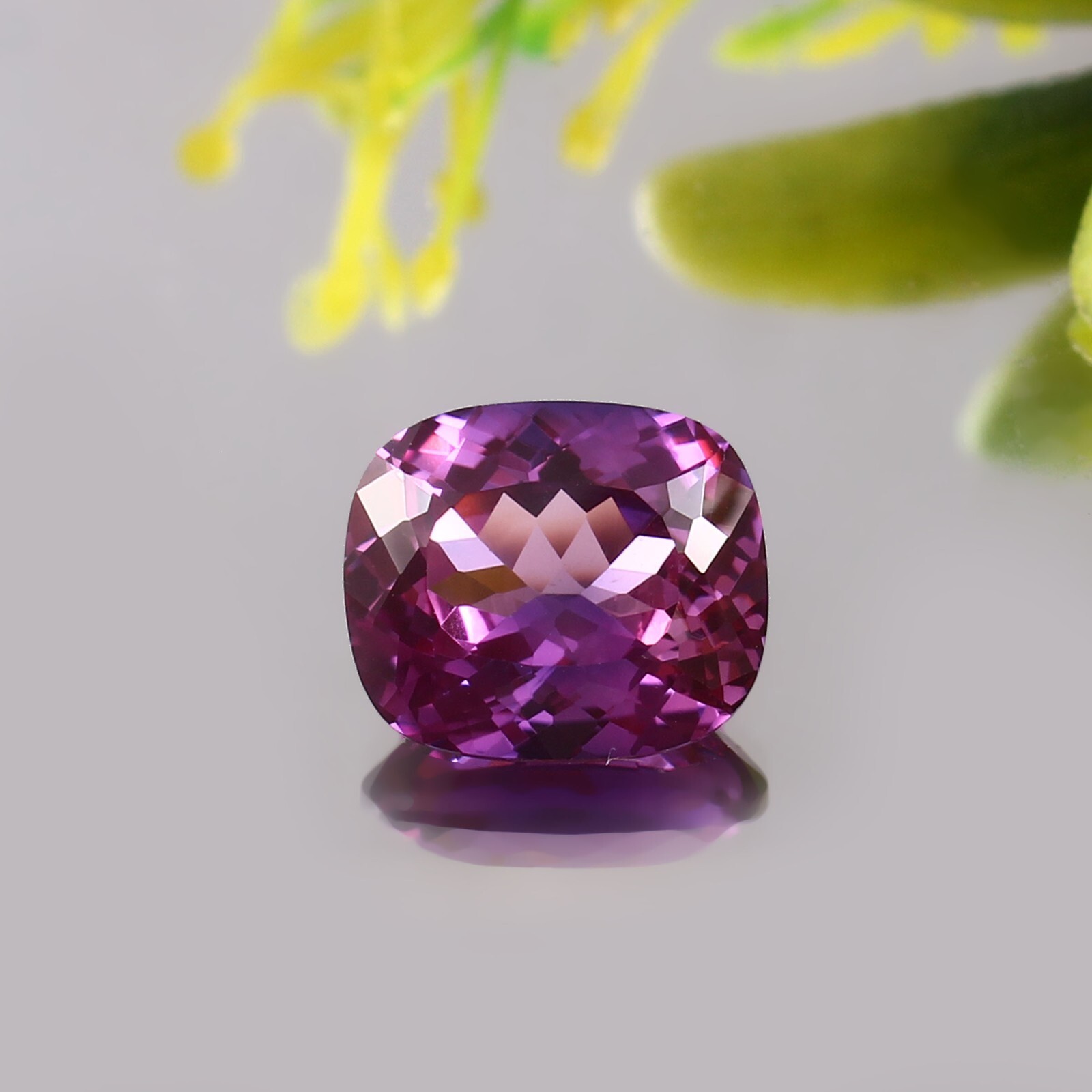 AAA Natural Flawless Ceylon Purple Sapphire Loose Cushion Gemstone Cut 12×10 MM