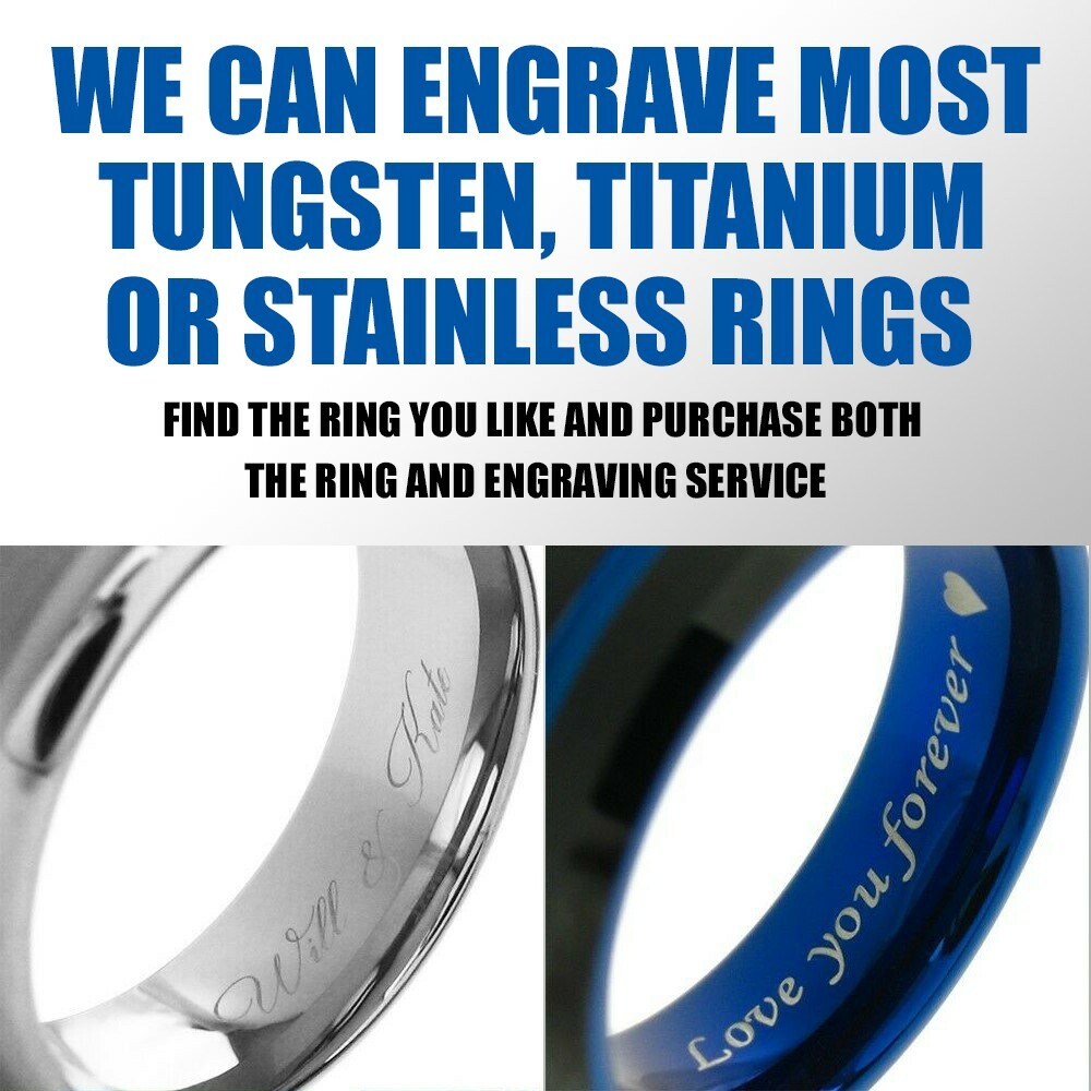 Expert Laser Engraving Service for Inside of Tungsten or Titanium Ring Tommyway