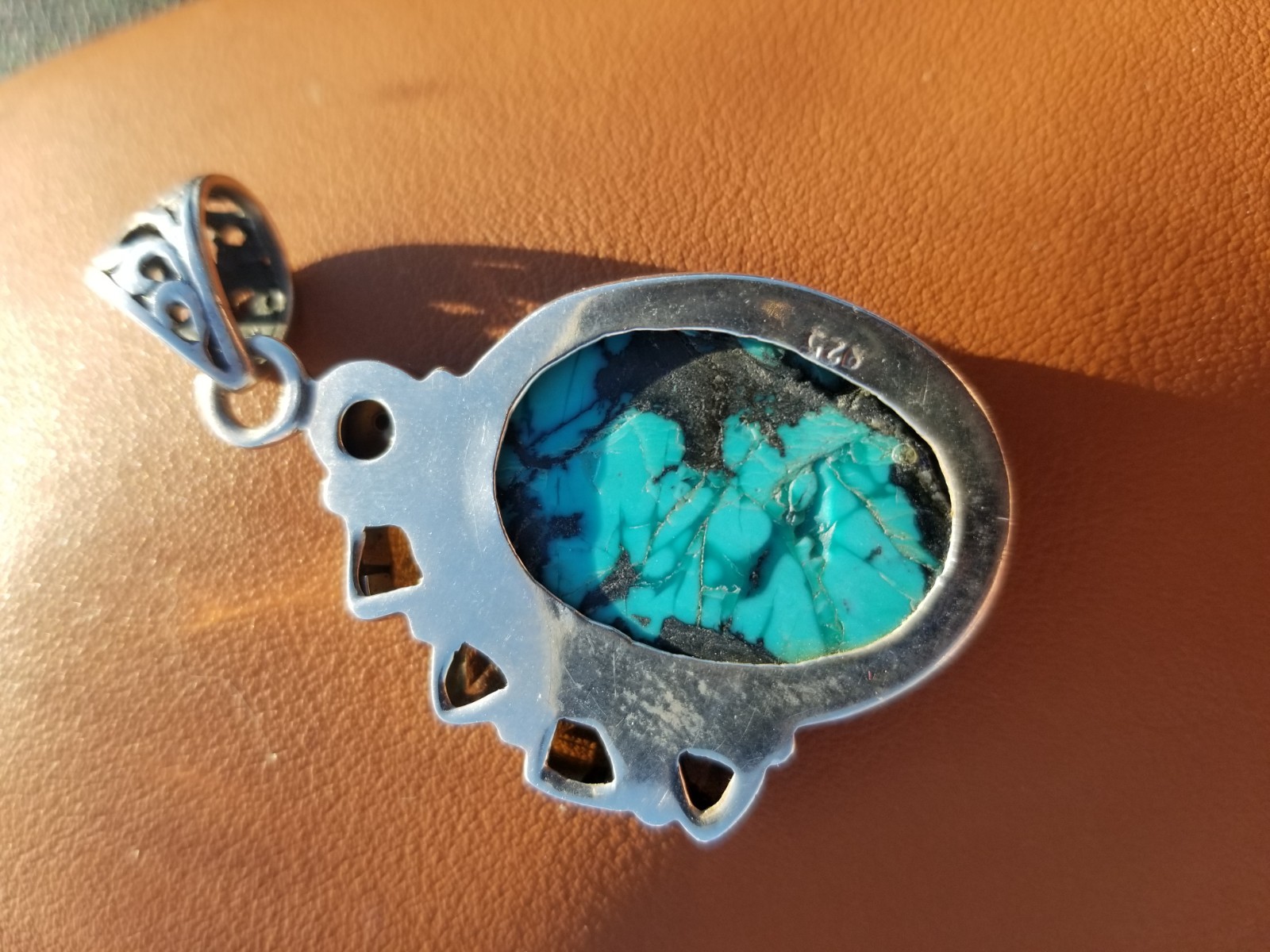 Multi Gemstone Pendant Blue Topaz/Peridot