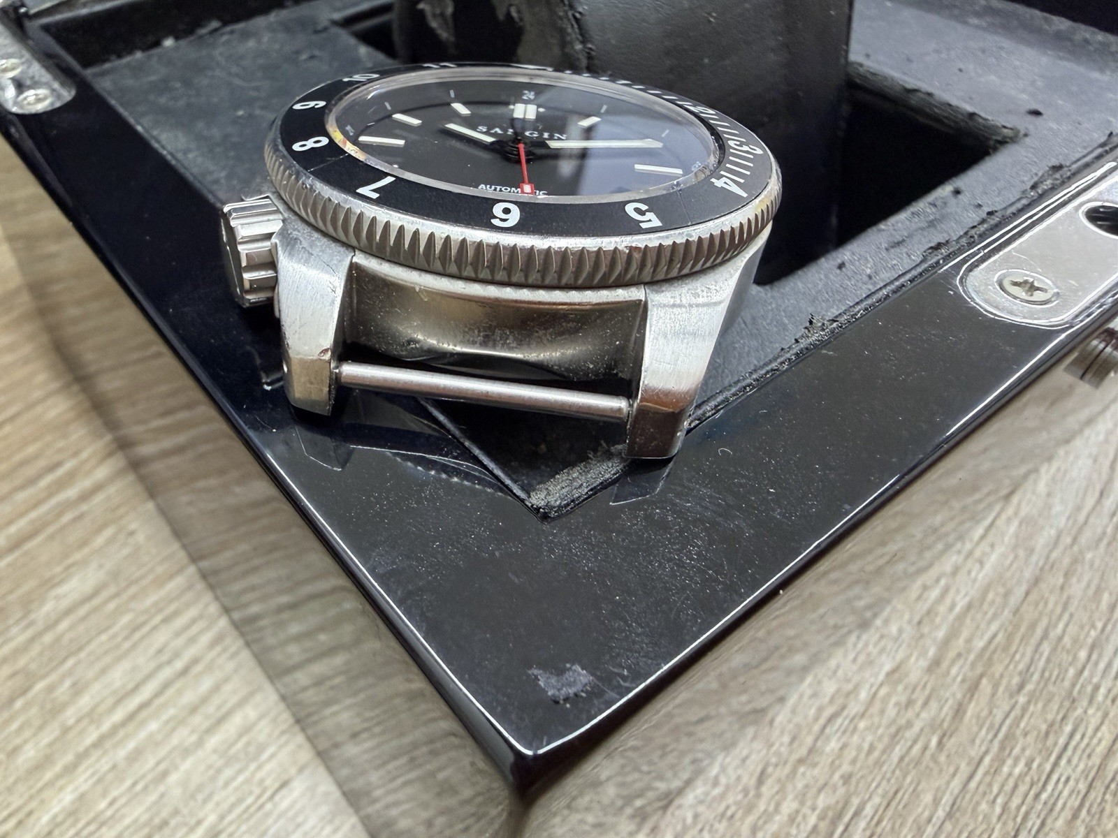 Sangin Instruments Atlas Automatic Watch BRUSHED Stainless Steel 20 ATM