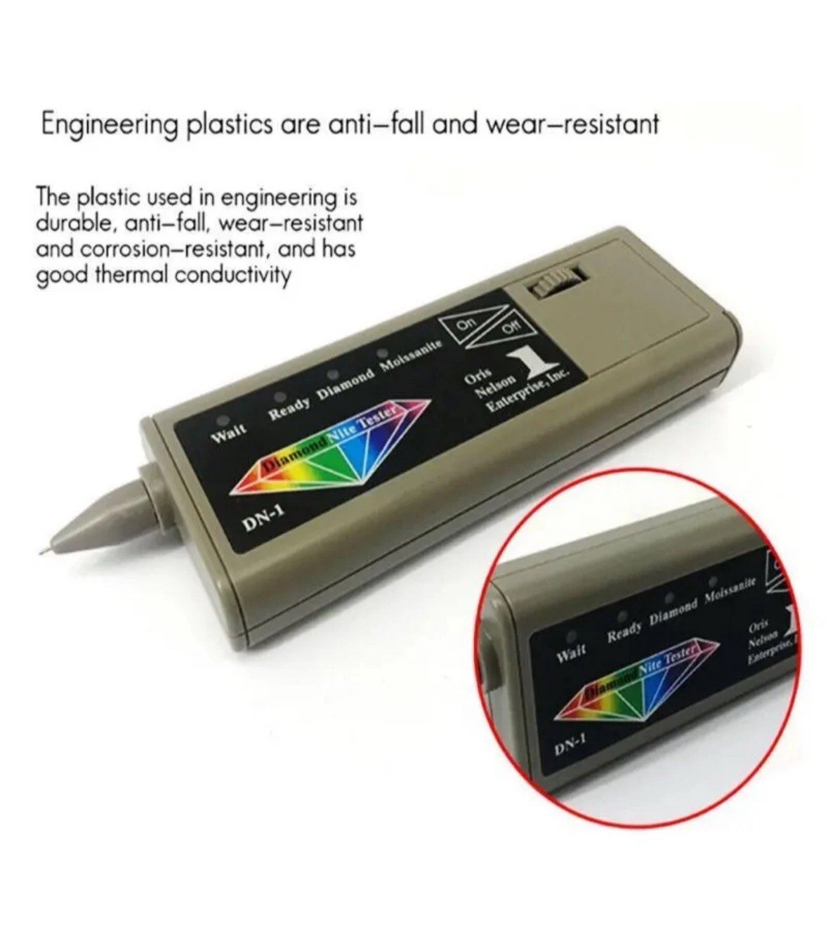 Diamond Nite Dual Tester Test For Diamonds &Moissanite DN-1 Made in USA