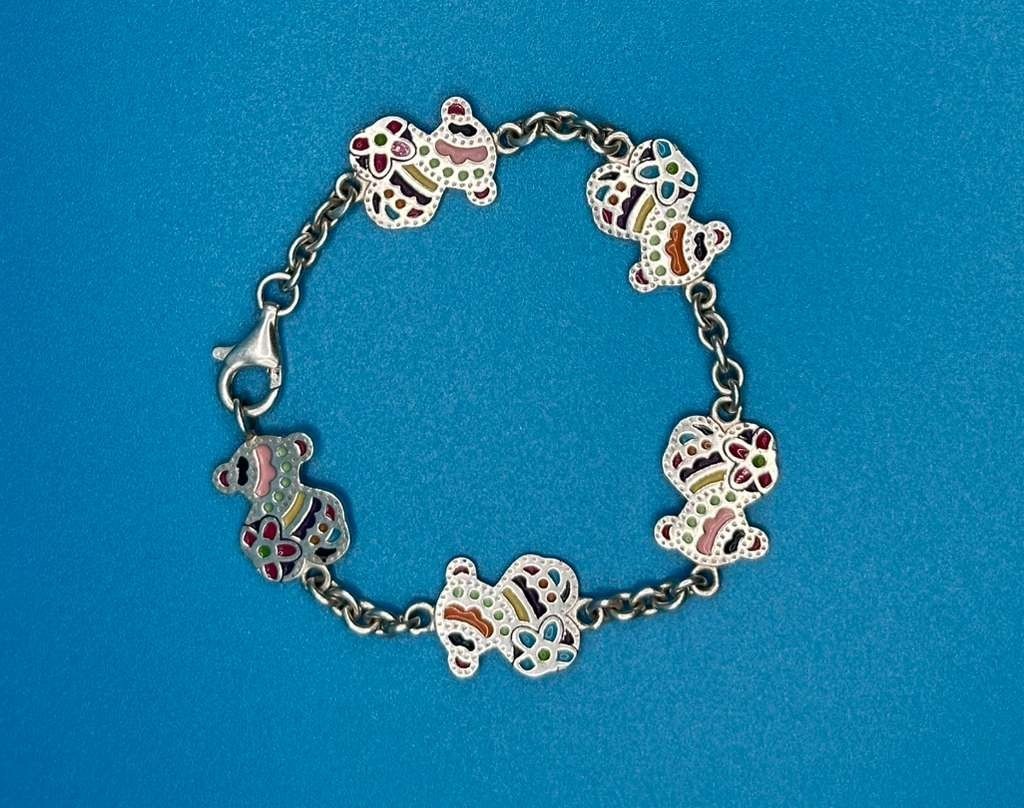 TOUS – Authentic Silver and Enamel Tous Bracelet