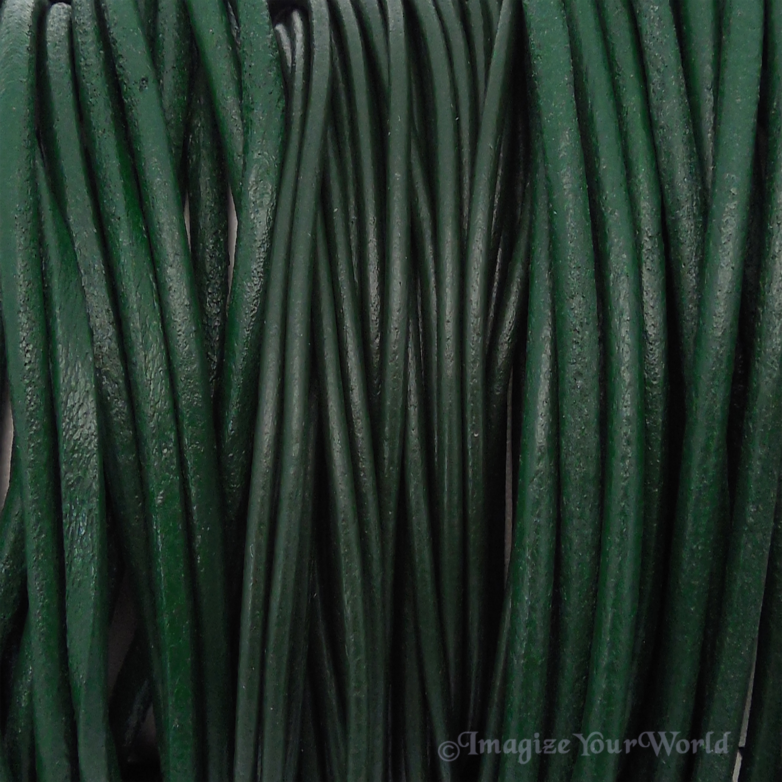 Green Leather Cord Necklace Custom Handmade choker to 36 inches 16 22 24 30 18 +