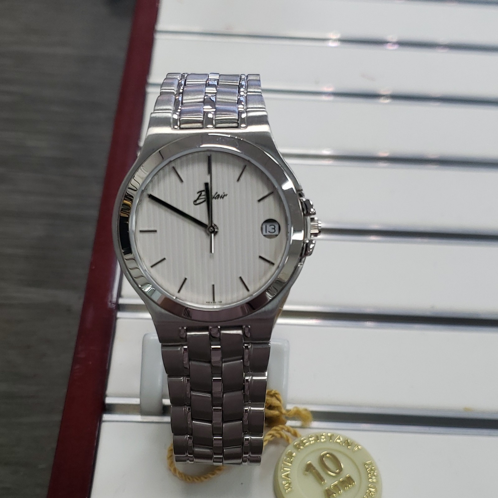 Belair Quartz Analog Wristwatch Stainless Bracelet White Dial