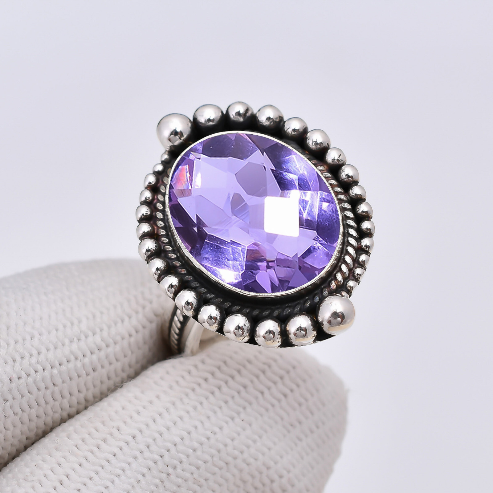 Colour Changing Alexandrite 925 Sterling Silver Ring Handmad Jewelry Gift
