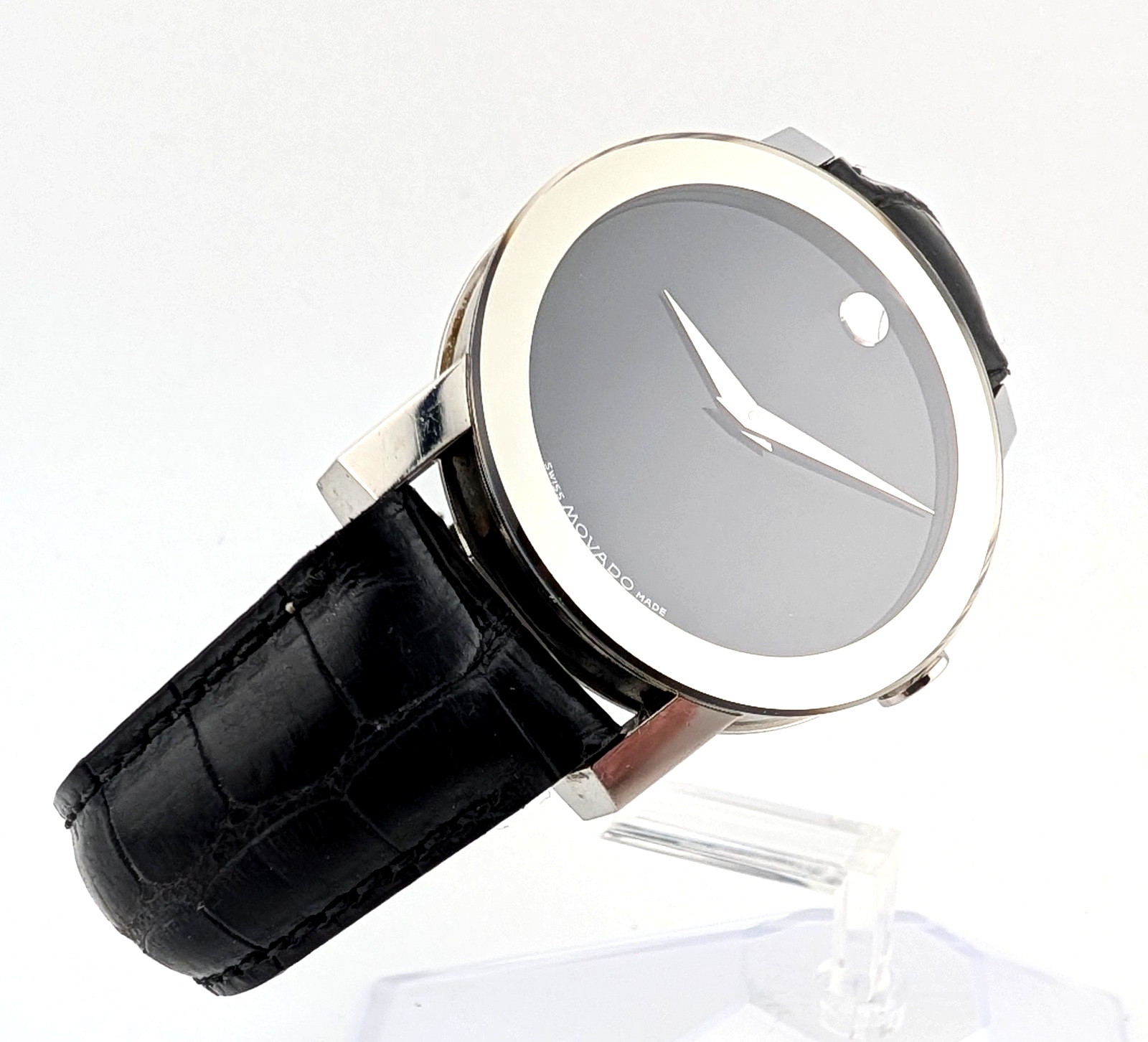 Movado Men’s (Unisex?) Sapphire Mirror Bezel/Black Dial; Model #84.G1.2896 ~Cool