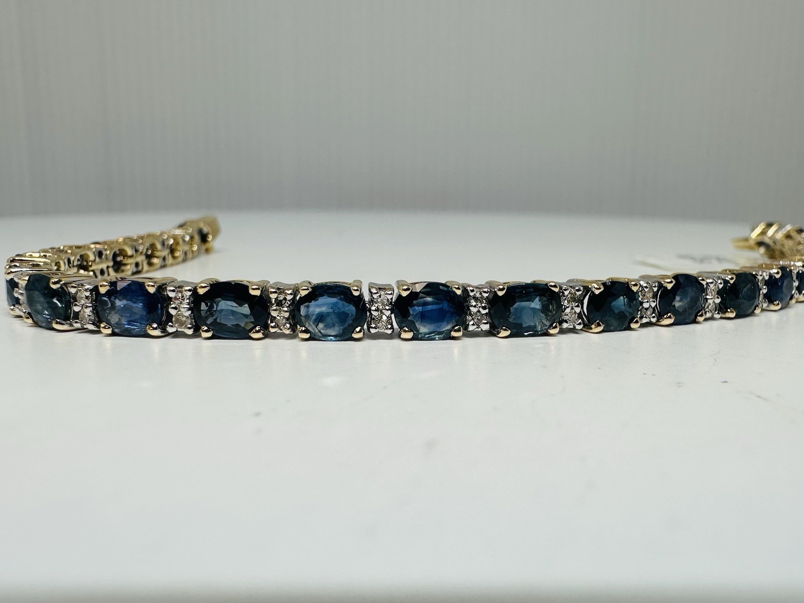 14k Sapphire & Diamond Bracelet – 10 Carats