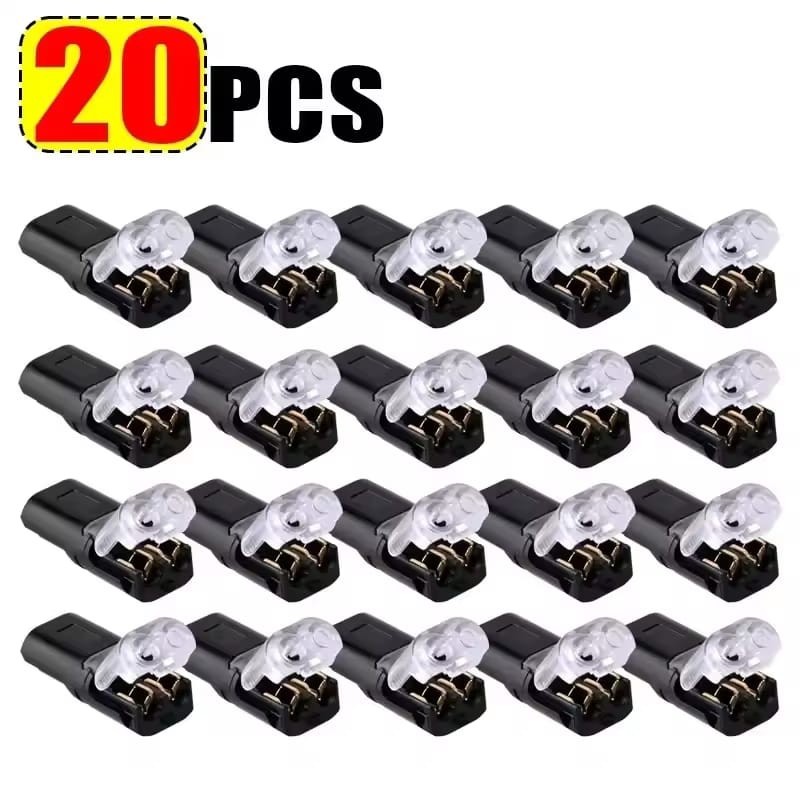 10~100pcs Double-Wire Plug-in Connector,Cable Clamp with Locking Buckle US STOCK