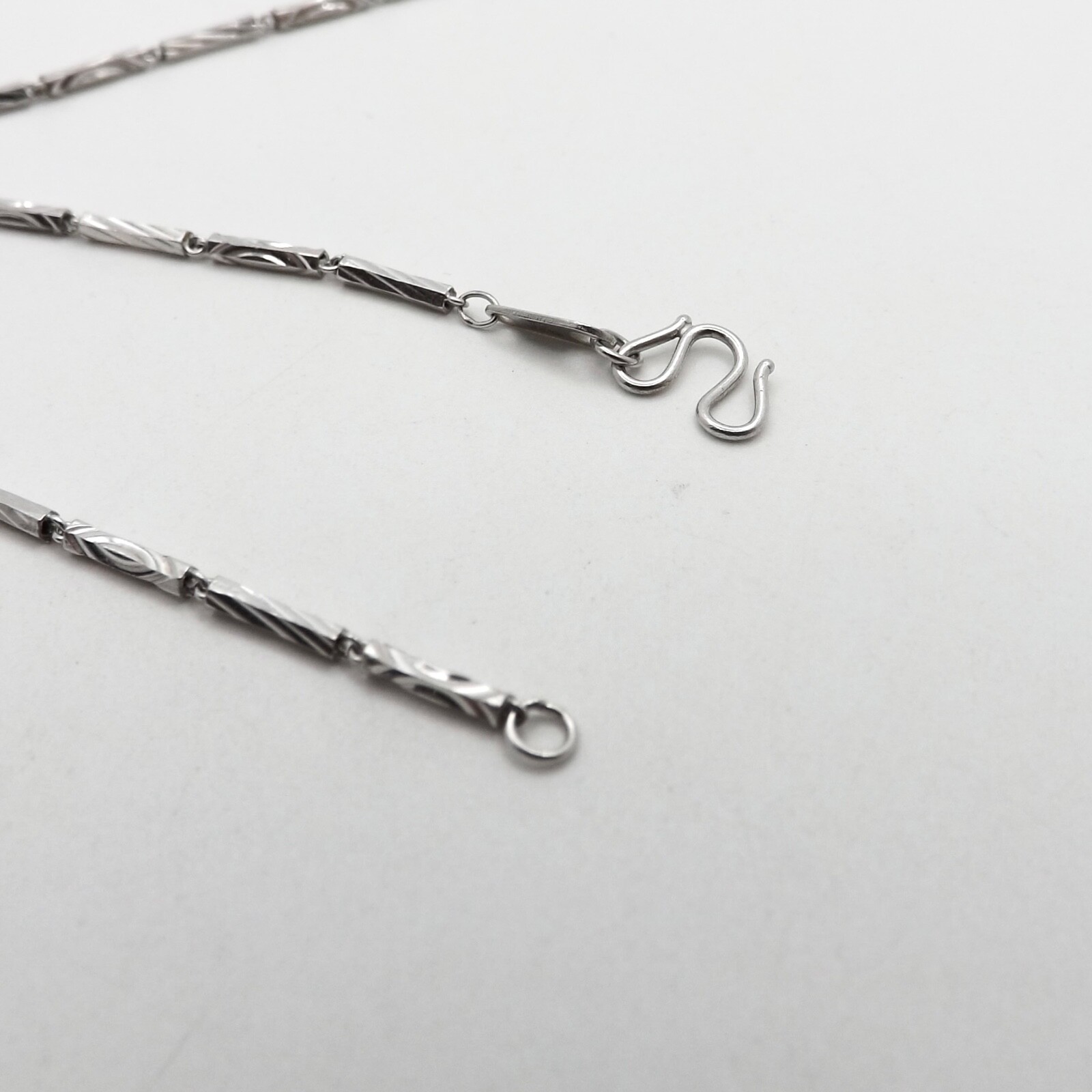 Solid Pure Platinum 9995 Bar Link Pendant Chain Necklace Diamond Cut 17in New