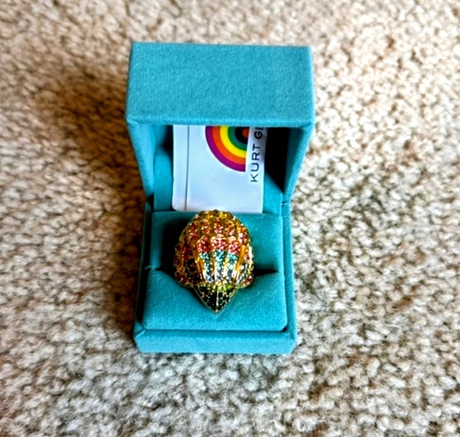 Kurt Geiger Eagle Bird Colorful Crystal | Ring Size 8 | New tags + box