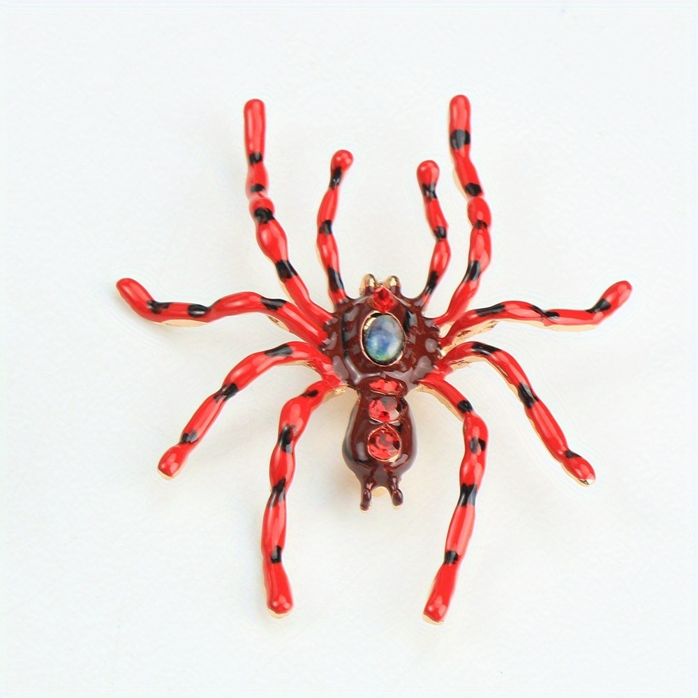 Luxury Halloween Exaggerated Spider Brooch Creative Fashion Insect Clothing Pin