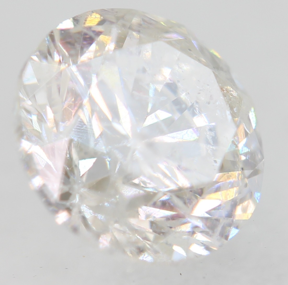 Certified 0.62 Carat E SI2 Round Brilliant Natural Enhanced Loose Diamond 5.32mm