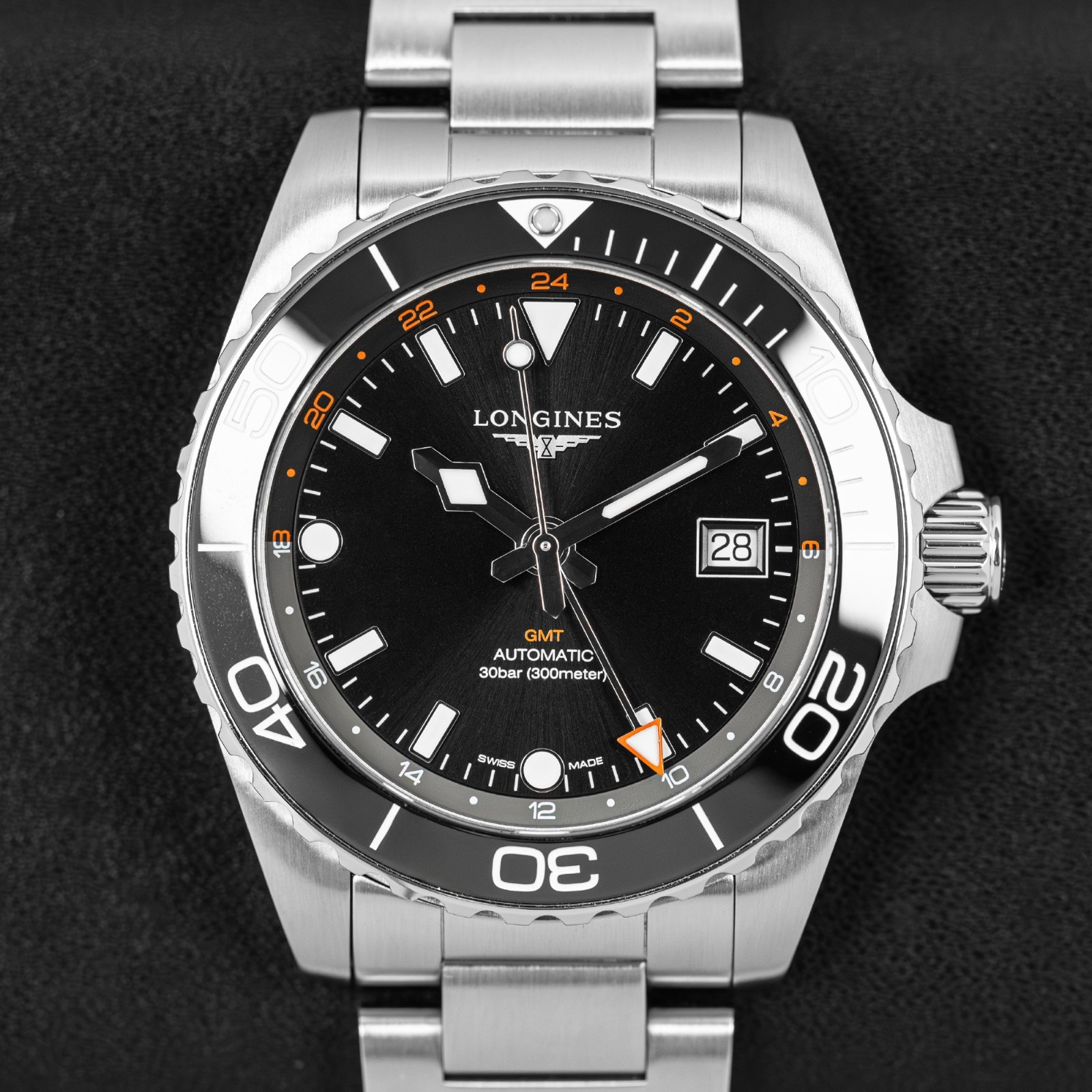 Longines HydroConquest Black Unisex Adults Watch – L3.790.4.56.6