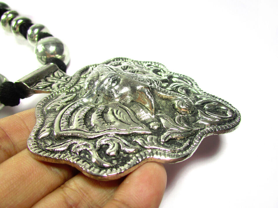 N7707 Handmade Ganesh Elephant Pendant Necklace Spiritual Hindu Yoga Gift Nepal