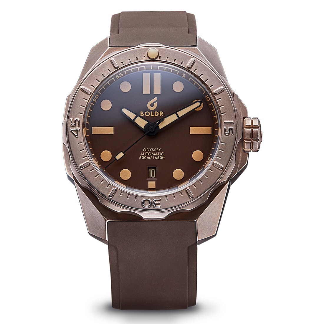 BOLDR “ODYSSEY BRONZE AUBURN” Automatico Bronzo Marrone Zaffiro Orologio Uomo