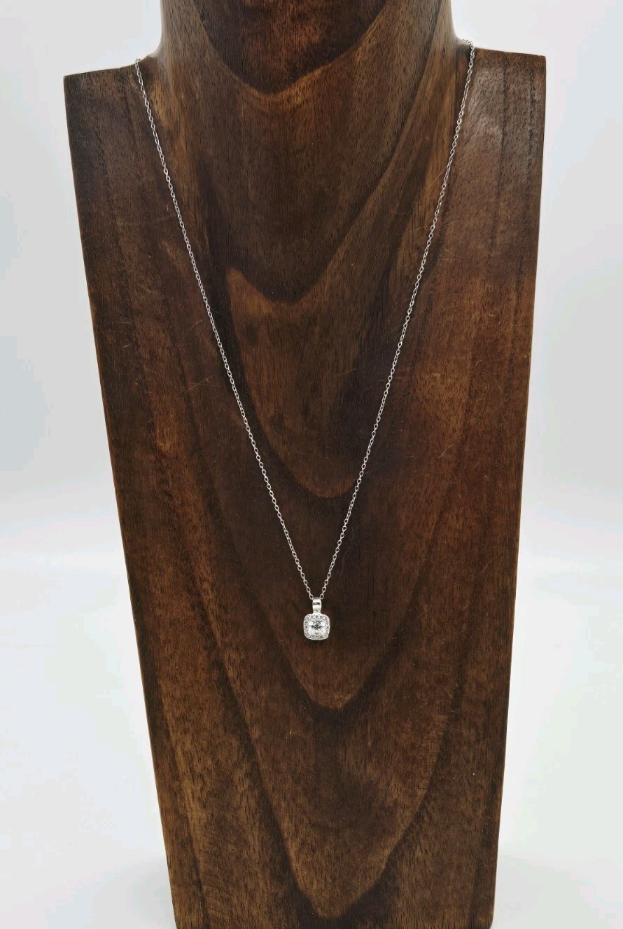 Kohl’s Radiant Gem Necklace Lab Created White Sapphire Diamond Accent 18 in