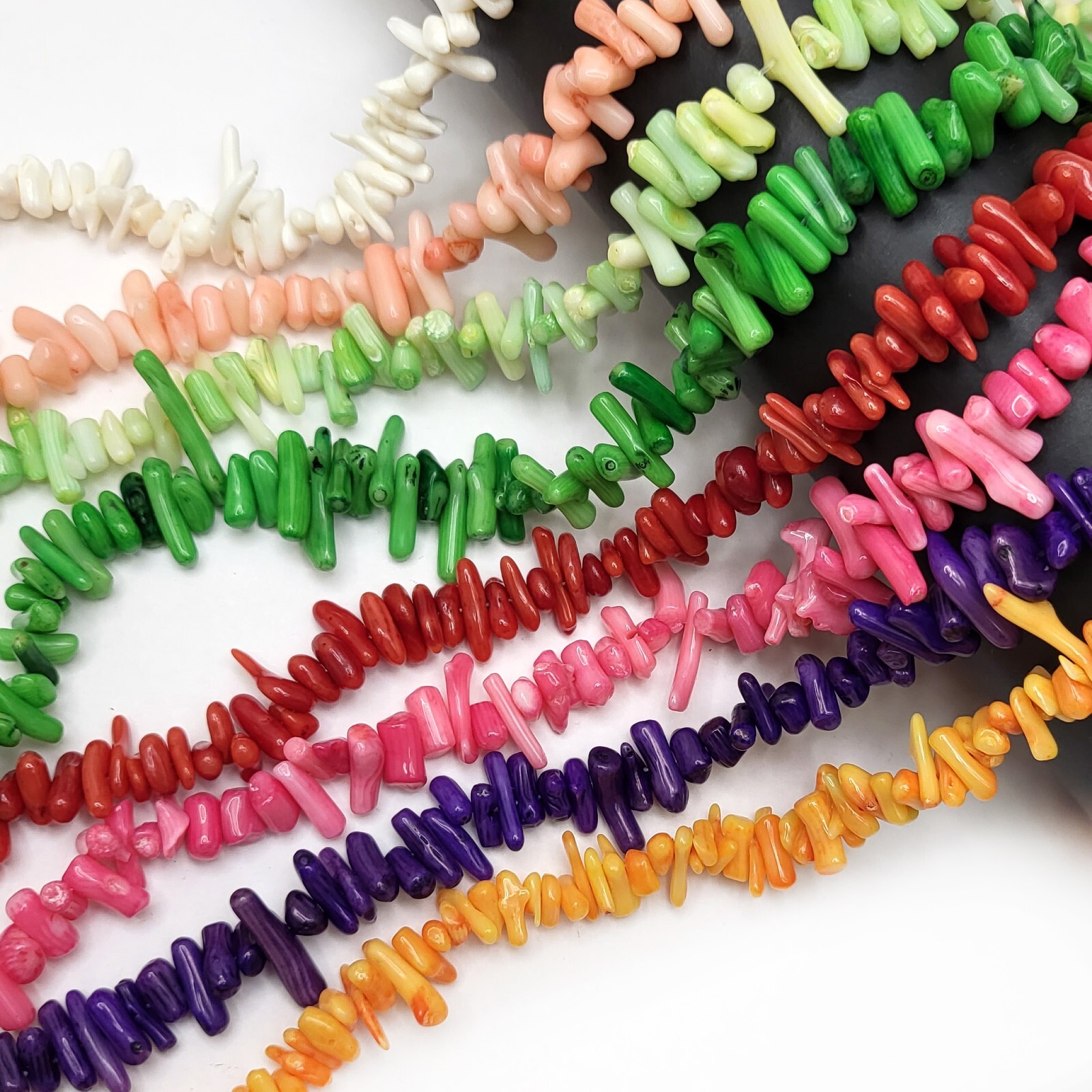 Bamboo Coral Medium Stick Beads 5-15mm 15″ Jewelry Supplies Nugget Branch Beads