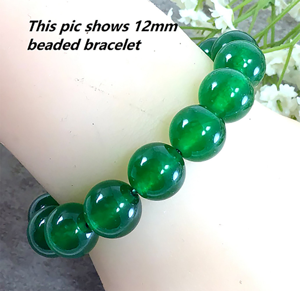 Green Jade Stretchy Bracelet Healing Gemstone 4mm6mm8mm10mm12mm