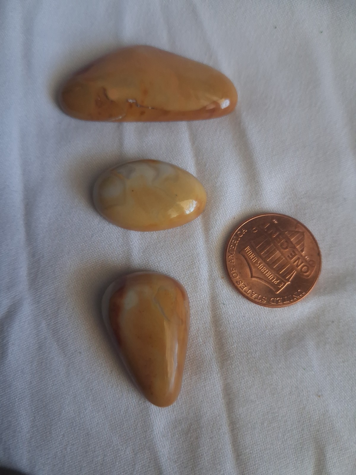 Handmade Jasper Cabochon Lot 3 Pc Polished Caramel Yellow Agate Stone Wire Wrap
