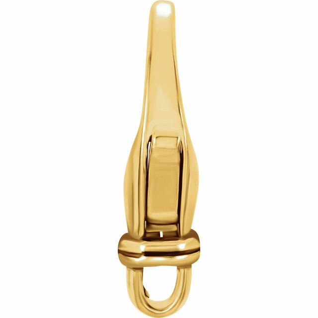 14K Solid Yellow Gold Cast Jumbo Large Fancy Lobster Clasp 21x11mm Chain Finding