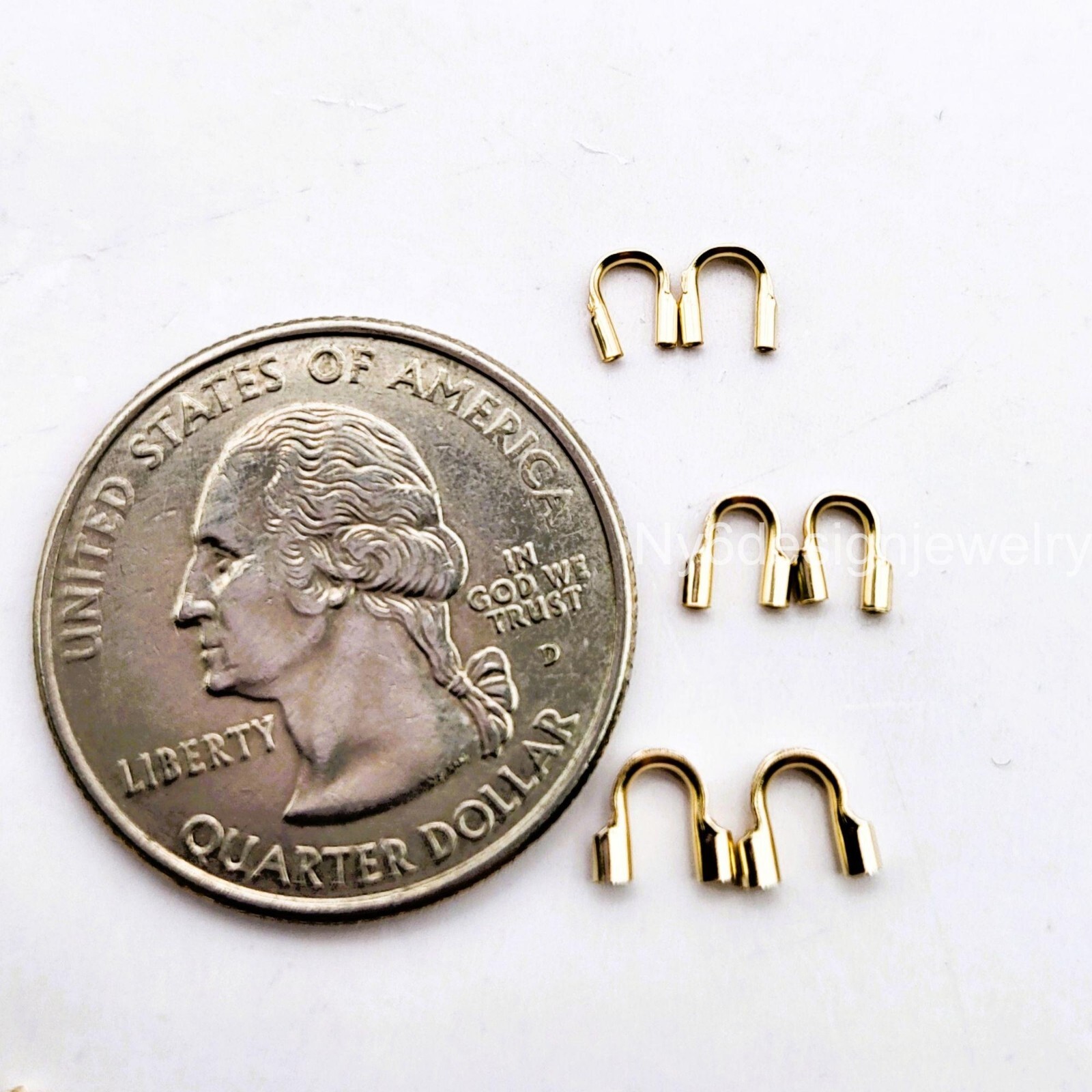 14K Gold Filled Wire Guards, Guardians, Cable Thimbles 3mm, 4mm, 5mm, 20pcs