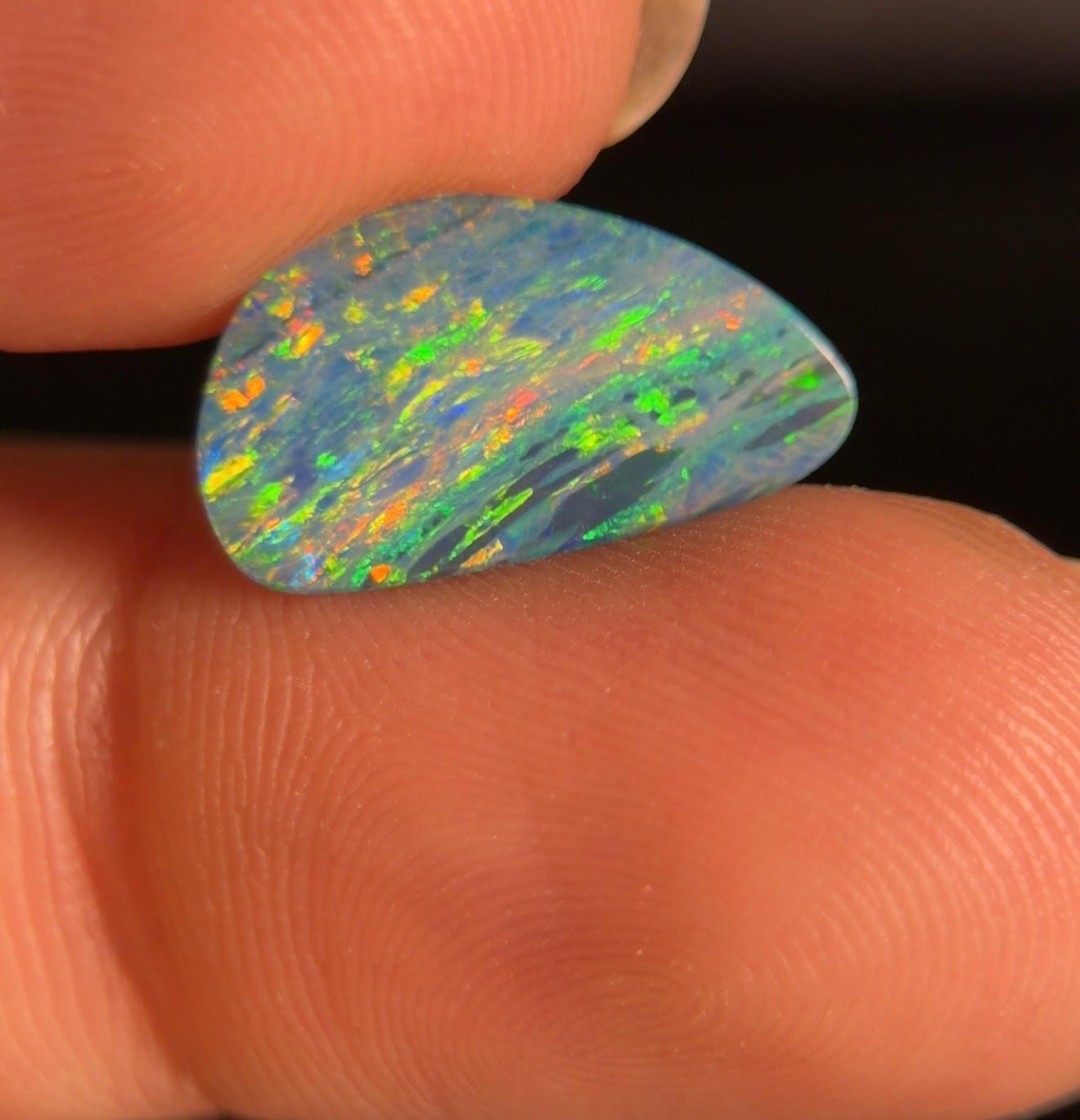 Australian Fire Opal Cabochon 2.9 Ct Freeform Loose Gemstone For Pendant Jewelry