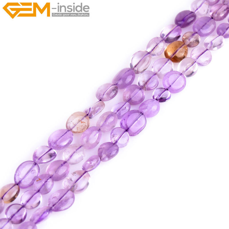 Fluorite Amethyst Beads Freeform Nugget Gemstone For Jewelry Making 15″ 9x12mm