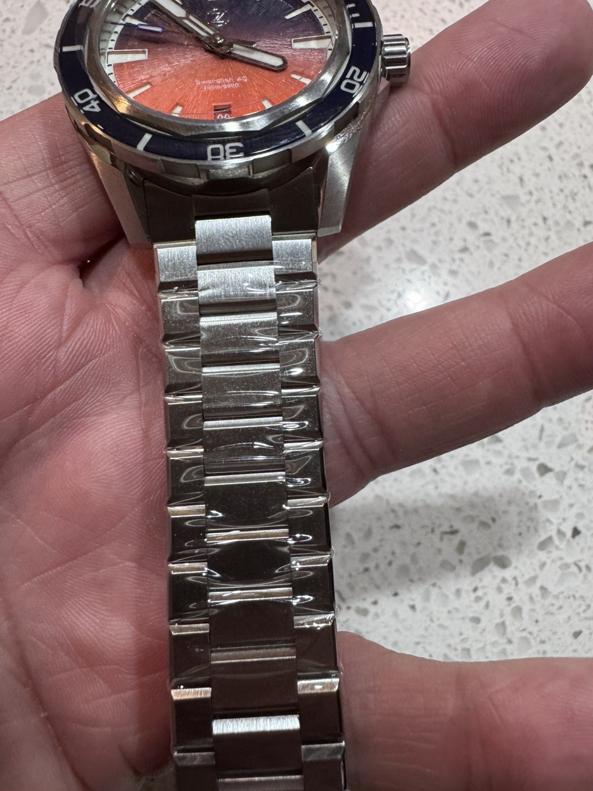 NEW Zelos Swordfish 40 SS 200m ‘Dusk’ Automatic Divers Watch / Still in Plastic