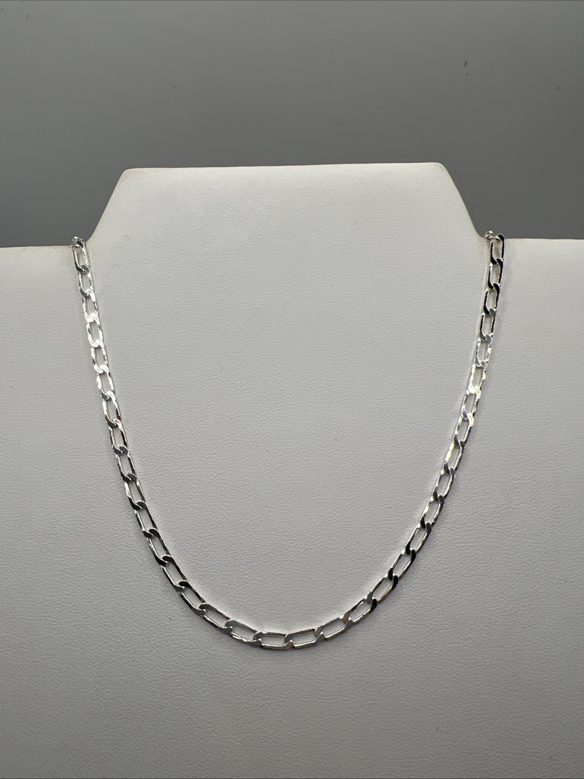JTV Sterling Silver Italy 3.5mm Flat Paperclip Chain 20”