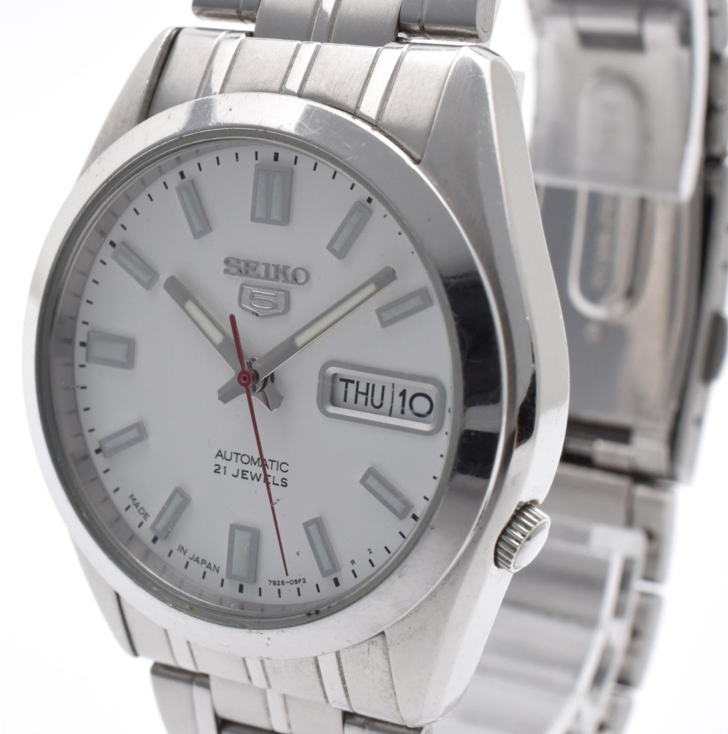 [Exc+5] Vintage SEIKO 7S26-03B0 Automatic 21 Jewels White Dial Men’s Japan